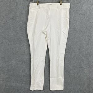 Hobbs Pants Women’s Size 10 White Stretch High Rise Trousers Tapered Crisp